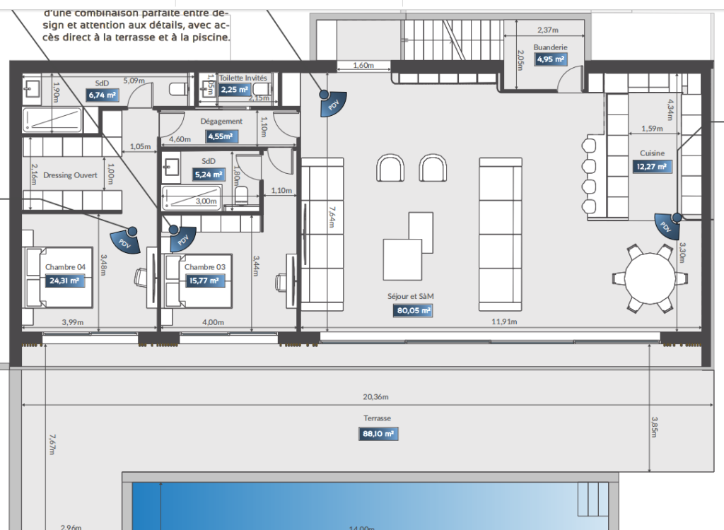 Vue mer panoramique, permit obtenu ISM Property