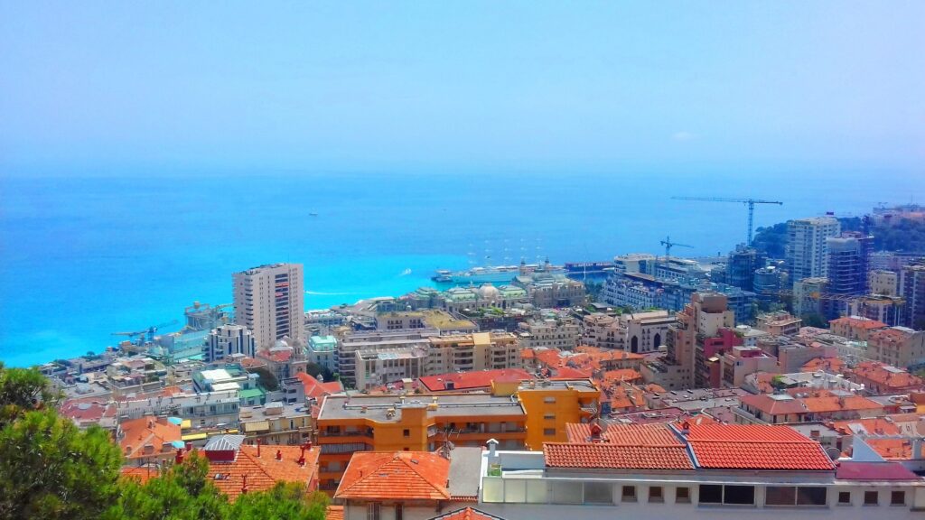 Near Monaco border , town center